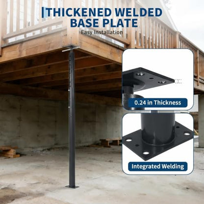 Garvee 2 Pack Jack Post, 56"-100" Height Range, House Floor Jack for Leveling, 18000 LBS Lifting Joist Beam Basement Jacks, Adjustable House Jacks for Lifting - color: Black/56"-100"