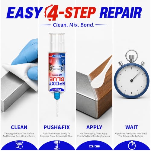 5 Minute Epoxy Glue,50ml Clear 2 Part Epoxy Adhesive