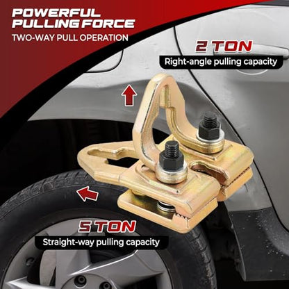 NATGAI Right Angle Auto Body Pulling Clamp 5 Ton Two-Way Self-Tightening