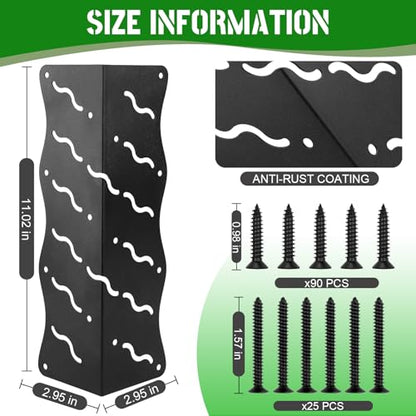 8-Pack Raised Garden Bed Corner Brackets for 12''-24'' Plant Beds