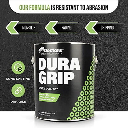 Dura Grip Amber Clear Anti-Slip Paint for Concrete, Wood, Tile and Metal – Non-Skid Coating for Floor, Decking and Ramps – Non-Slip Epoxy Paint (Quart)