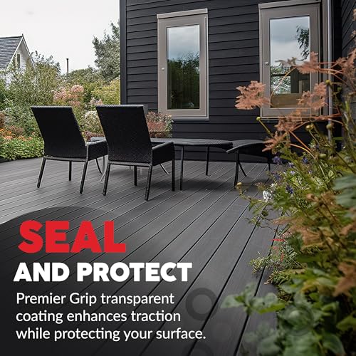 Premier Seal Non-Slip Concrete & Paver Sealer – Clear Anti-Slip Sealant for Pool Decks, Driveways & Garages - Matte Finish (1)
