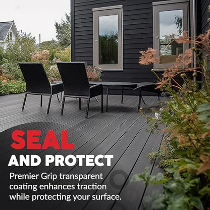 Premier Seal Non-Slip Concrete & Paver Sealer – Clear Anti-Slip Sealant for Pool Decks, Driveways & Garages - Matte Finish (1)