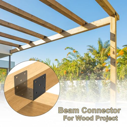 4x4 Concrete Post Base 4Pcs,Post Anchor Connector,3mm Thick - size: U 4''X4''