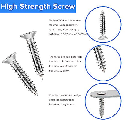 8 Pack Straight Brace,Flat Brace 3.9” x 0.67”,Stainless Steel Flat Metal Braces,Repair Bracket with Screws - size: 96mm/8 Pcs