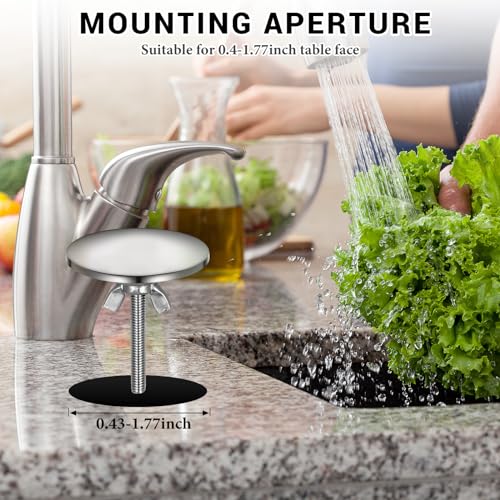 LEIFIDE 2 Pcs Kitchen Sink Faucet Hole Cover, Polished Chrome - color: Polished Chrome