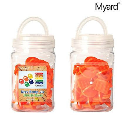 Myard 5/32 Inch Deck Board Jig Spacer Rings, 20 Packs Deck Spacers - size: Orange 5/32" (4mm)