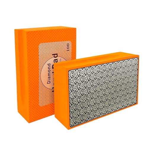 Diamond Hand Polishing Pads,100 Grit Diamond Sanding Pads - color: green