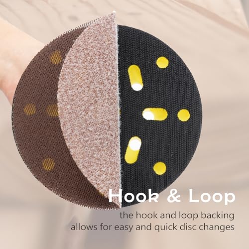 Mesh 5 inch 6 inch Sanding Discs 35PCS Hook and Loop Sanding Discs, Dust-Free, Ideal for Metal, Wood, Composites, Stock Removal, and Fine Finishing (6in, 80 Grit) - style: 6in, 80 Grit