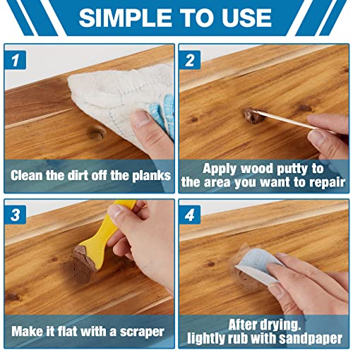 Deuvuo Walnut Wood Filler, Walnut Wood Putty Filler - Our Wood Grain Filler Offers a Quick and Lasting Fix for Any Damage or Flaw - Paintable, Stainable, Sandable & Quick Drying - 9.87 Ounce - color: 9.87oz Walnut