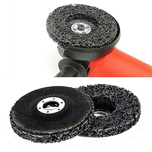 SIGNI 5 Pack 4-1/2" x 7/8" Poly Strip Discs Stripping Wheel for Angle Grinder -Remove Paint, Rust and Clean Welds Oxidation (5 Pack-Black) - color: 5 PACK-BLACK