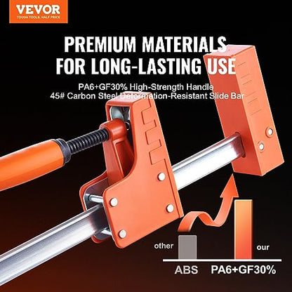 VEVOR 50" Parallel Bar Clamp Set, 1100 lbs Load Limit, 2-Pack - size: 50"(2 Pack), style: Heavy-Duty