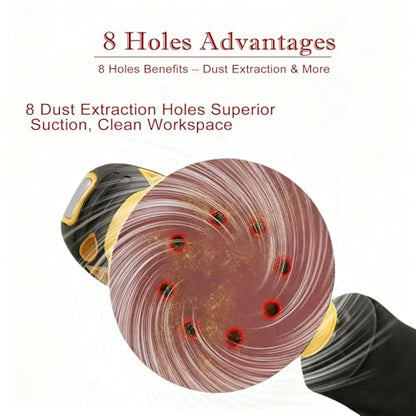 60 PCS 5 Inch Sanding Discs, 240 Grit Hook and Loop Sandpaper for Orbital Sander, Round Sanding Pads for Random Orbital Sander, Sandpaper Discs for Wood Metal Polishing - style: TiePan-240#-60pcs