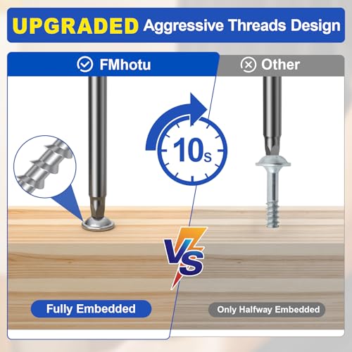 #8 Pocket Hole Screws 1-1/4 Inch, 320Pcs Coarse Thread Wood Screws, Square Drive, Washer Head, 4-Layer Coating, Drive Bit Included (Silver) - color: Silver, size: #8 x 1-1/4"