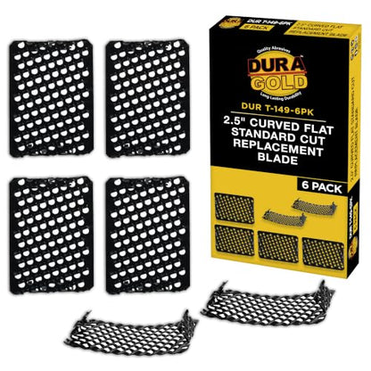 Dura-Gold 2-1/2" Curved Flat Standard Cut Replacement Blade, Pack of 6 - style: Blades