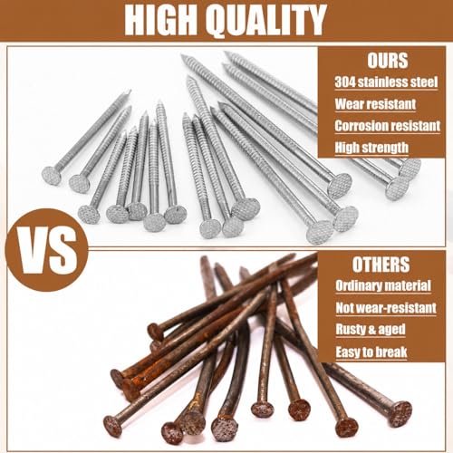 Tandefio 2 Pound Siding Nails 1-1/4 Inch Roofing Tile Slating Nail, Silver - color: Sliver, size: 1-1/4 Inch