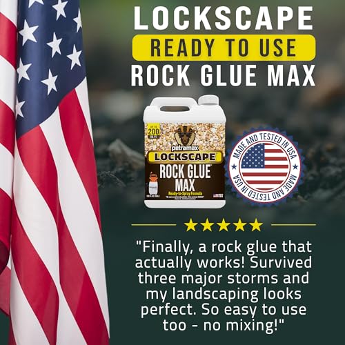 PetraMax Lockscape Ready to Use Rock Glue for Landscaping 4 Gallon USA-Made - size: 4 Gallon