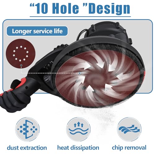 15 PCS 9 Inch 10 Hole Sanding Discs, 80 Grit Hook and Loop Round Sandpaper - color: 80Grit 15PCS