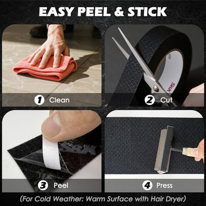 S&X Anti Slip Tape 18in x 33ft Grip Tape for Stairs & Ramps, Patterned - size: 18" x 33 FT