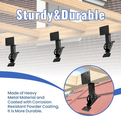 Pergola Roof Riser Brackets Kit, Heavy‑Duty Adjustable , 3‑Pack Roof Riser