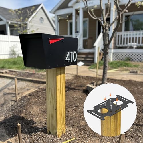Mailbox Mounting Bracket, Plate for Post Mount Mailboxes - color: Mounting Bracket