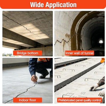 Concrete Crack Width Gauge, Standard Crack Gauge Width Ruler Width Crack Gauge