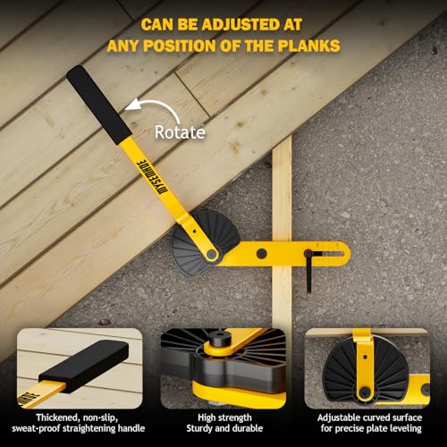 Deck Board Straightener, Heavy Duty Tool for Decking Gaps & Misalignment