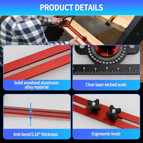 Stair Tread Template Tool,Adjustable 8-72In Stair Measuring Tool