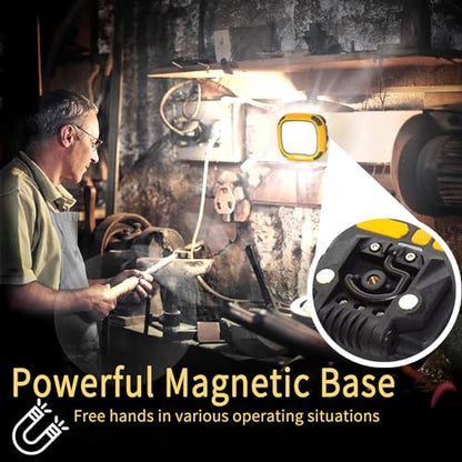 2 Pack Magnetic Work Light Rechargeable 5000Lumens, 6000mAH - color: yellow1