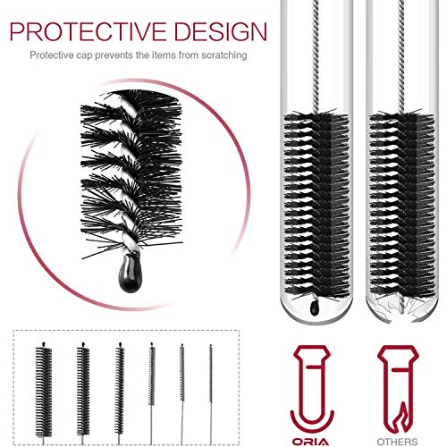Long Straw Brush, Nylon Pipe Tube Cleaner 8.2-ihch 10 Different Diameters Set of 10 - size: 10 piece set