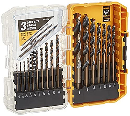 DEWALT Black Oxide Drill Bit Set, 20-Piece (DW1177) - size: 20 Pieces