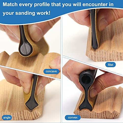 11 PCS Contour Sanding Grips with 21 Profiles