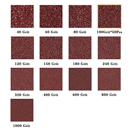 SPEEDWOX 50 Pcs Triangle Sanding Pads Hook and Loop 100 Grit Oscillating Sanding Pad 90mm 6 Holes Fit 3-1/2 Inches Oscillating Multi Tool Detail Sander Sandpaper Triangle Sanding Discs Sanding Tool - style: 100 Grit
