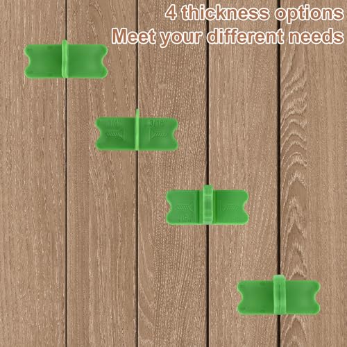 12Pack Deck Spacers Tool, Deck Board Spacers (1/16", 1/8", 3/16", 1/4") - color: green