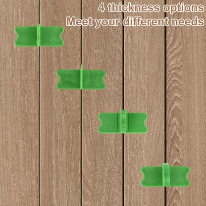 12Pack Deck Spacers Tool, Deck Board Spacers (1/16", 1/8", 3/16", 1/4") - color: green