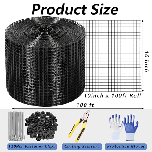 Critter Guard for Solar Panels, 10 in x 100 ft Solar Panel Bird Guard Mesh - size: 1/2inch x 10in X 100ft