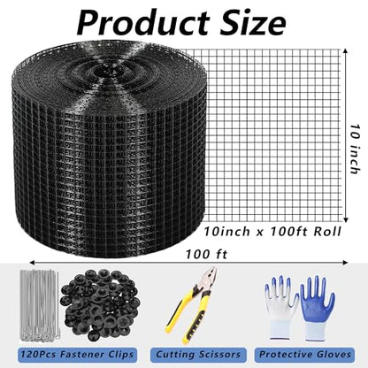 Critter Guard for Solar Panels, 10 in x 100 ft Solar Panel Bird Guard Mesh - size: 1/2inch x 10in X 100ft