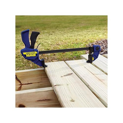 IRWINQUICK-GRIPOne-Handed Bar Clamp, Medium-Duty, 12", 1964718 - size: 12 inch, style: 12 Inch