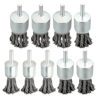 DTGN 9 Pcs Wire Pen Brush Set for Drill with 1/4 Inch Round Shank