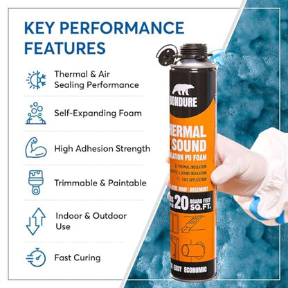 Spray Foam Insulation, Spray Foam, 240 Sq.Ft. (12x27.1 oz.) - style: Insulation Foam