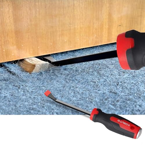 Pry Bar Set 8" 12", 2-Piece Heavy Duty Pry Bar with Ergonomic Handle and Strike Cap, Angled Tip for Prying, Lifting and Pulling Objects