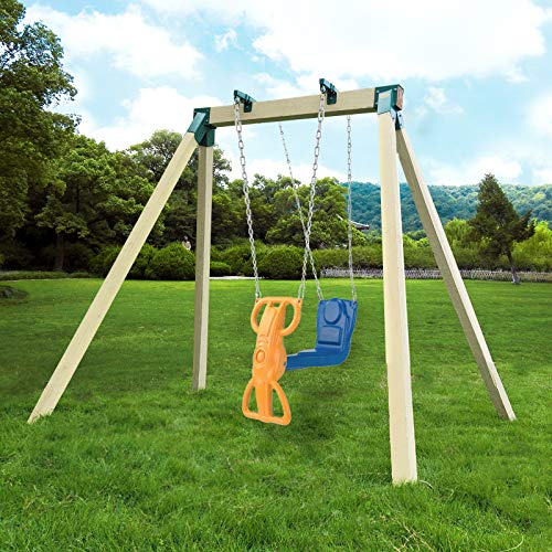 BETOOLL A-Frame 2 Brackets Swing Set Bracket with Mounting Hardware (Green) - style: End Brackets(2Pcs-Green)