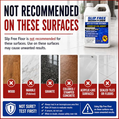 JEM MFG SlipFree Anti-Slip Floor Treatment - 32 Ounce