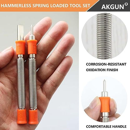 2-Piece Hammerless 5/16-Inch Cold Chisel and 1/8-Inch Center Punch Set - size: Cold Chisel and Center Punch