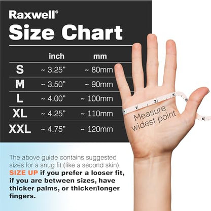 Raxwell Nitrile Gloves, Disposable Gloves, Puncture Resistant, Diamond Grip - size: Medium, style: 100 Count