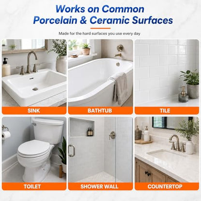 Porcelain Repair Kit White, High-Gloss Chipped Sink, Tub & Tile Repair Kit - color: No.01 White
