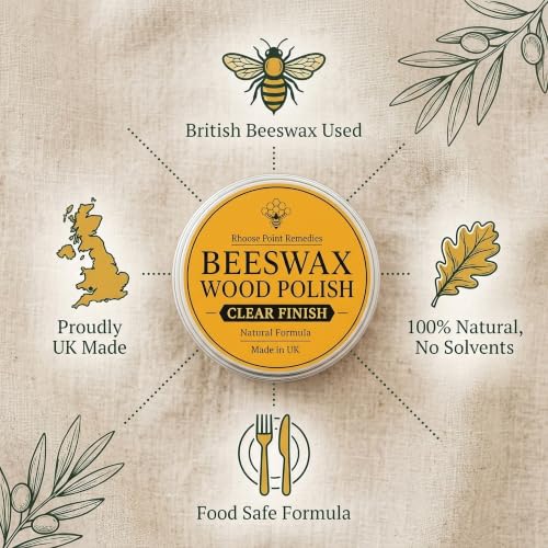 Premium Natural Beeswax Polish for Wood & Furniture, Food Safe - 3.5 Fl Oz - size: 3.5 Fl Oz (Pack of 1)