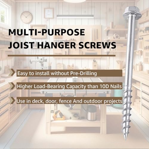 Joist Hanger Screws#9 x 2-1/2"Compatible with Simpson Strong-Tie 100PCS
