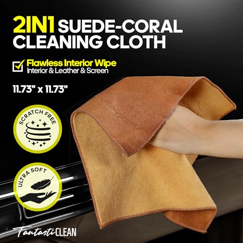 Fantasticlean Car Interior Detailing Kit, Leather Cleaner Brush Set, 9PCS - size: IT-ACS04-NT