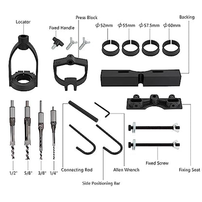 Mortising Attachment for Drill Press, 4 Model Drills Chisel Set Mortise and Tenon Tools, Mortise Machine Attachment Drill Press Mortising Attachment Kit for Drill Press Machine